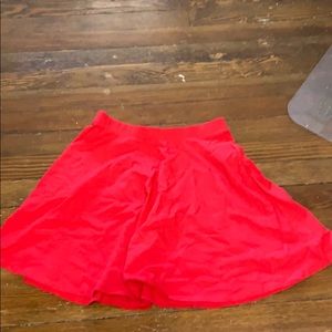 red skater skirt